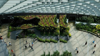 Building with garden with pulse