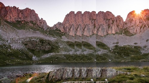 mountain panorama with pulse