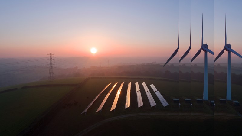 solar panels wind turbines with pulse